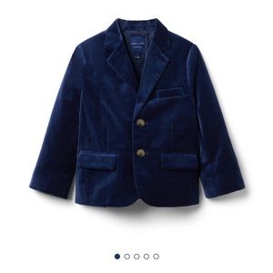 janie and jack blue velvet blazer